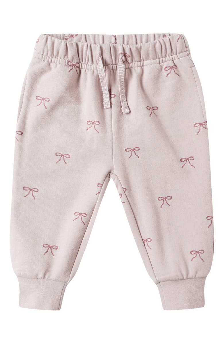 QUINCY MAE Bow Print Sweatpants, Main, color, Lilac