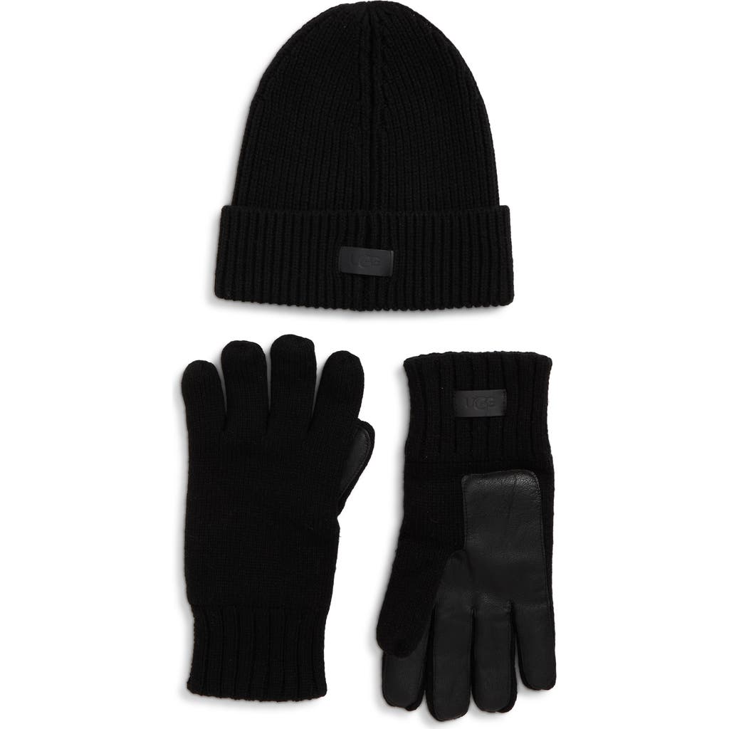 Ugg ® Knit Beanie & Gloves Set In Black