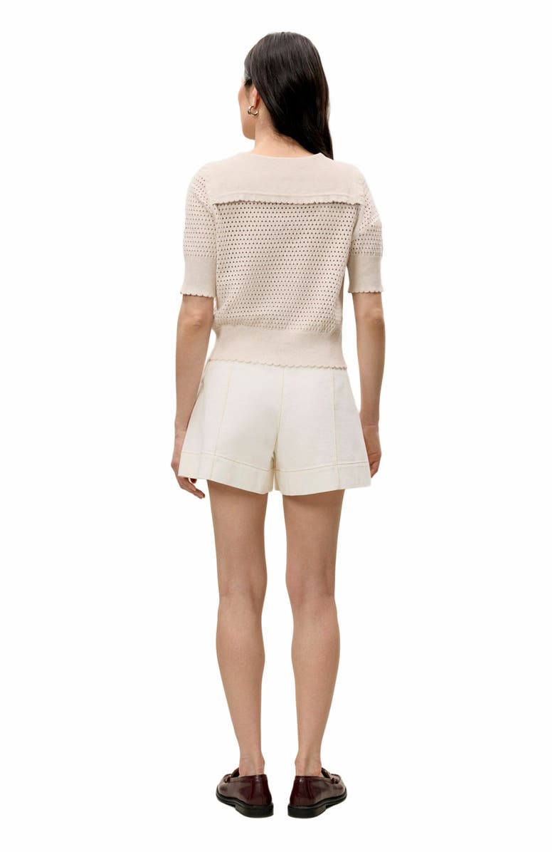 Rebecca Taylor Fern Knit Sweater, Alternate, color, Beige