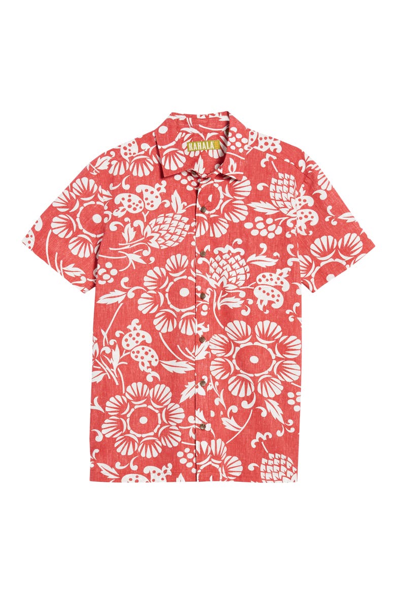 Duke's Pareo Trim Fit Sport Shirt, Alternate, color, SURFER RED