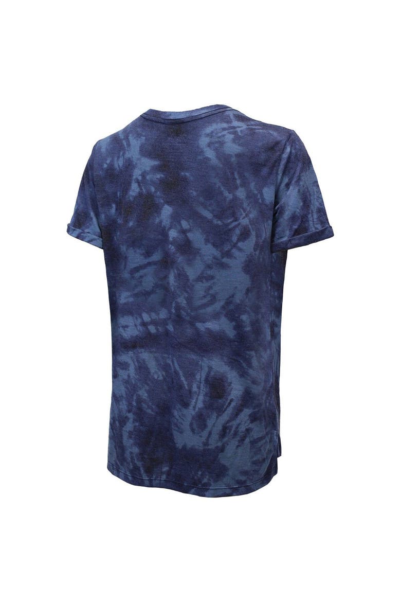 Women's Majestic Threads Navy Washington Capitals Boyfriend Tie-Dye Tri-Blend T-Shirt, Alternate, color, Navy