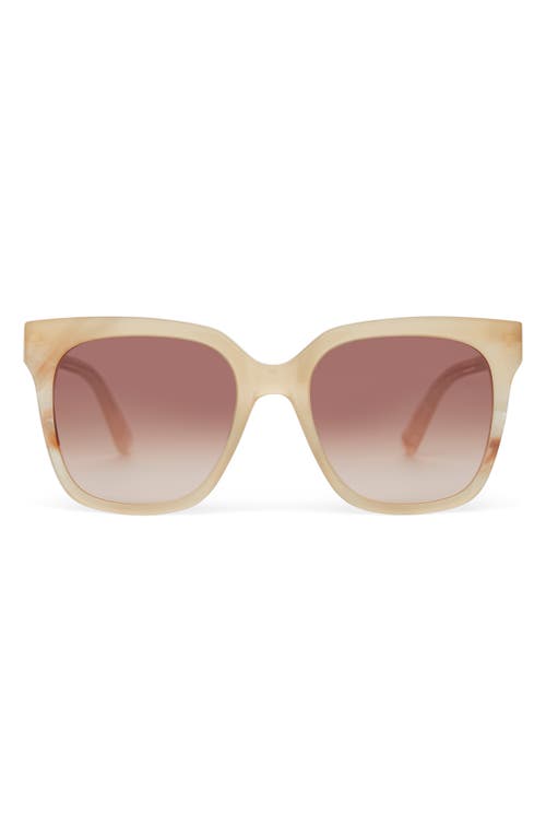 Toms Natasha 53mm Polarized Square Sunglasses In Oatmilk Latte Lamination
