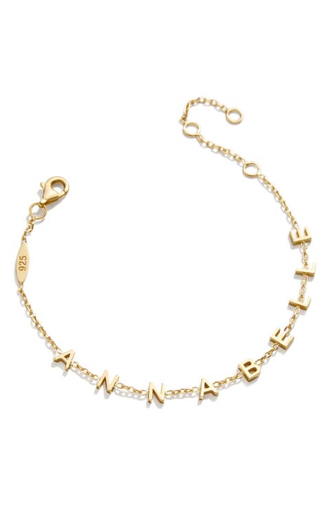 Pisa Custom Letter Charm Bracelet