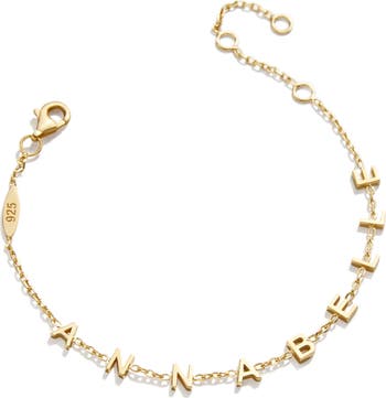Pisa Custom Letter Charm Bracelet