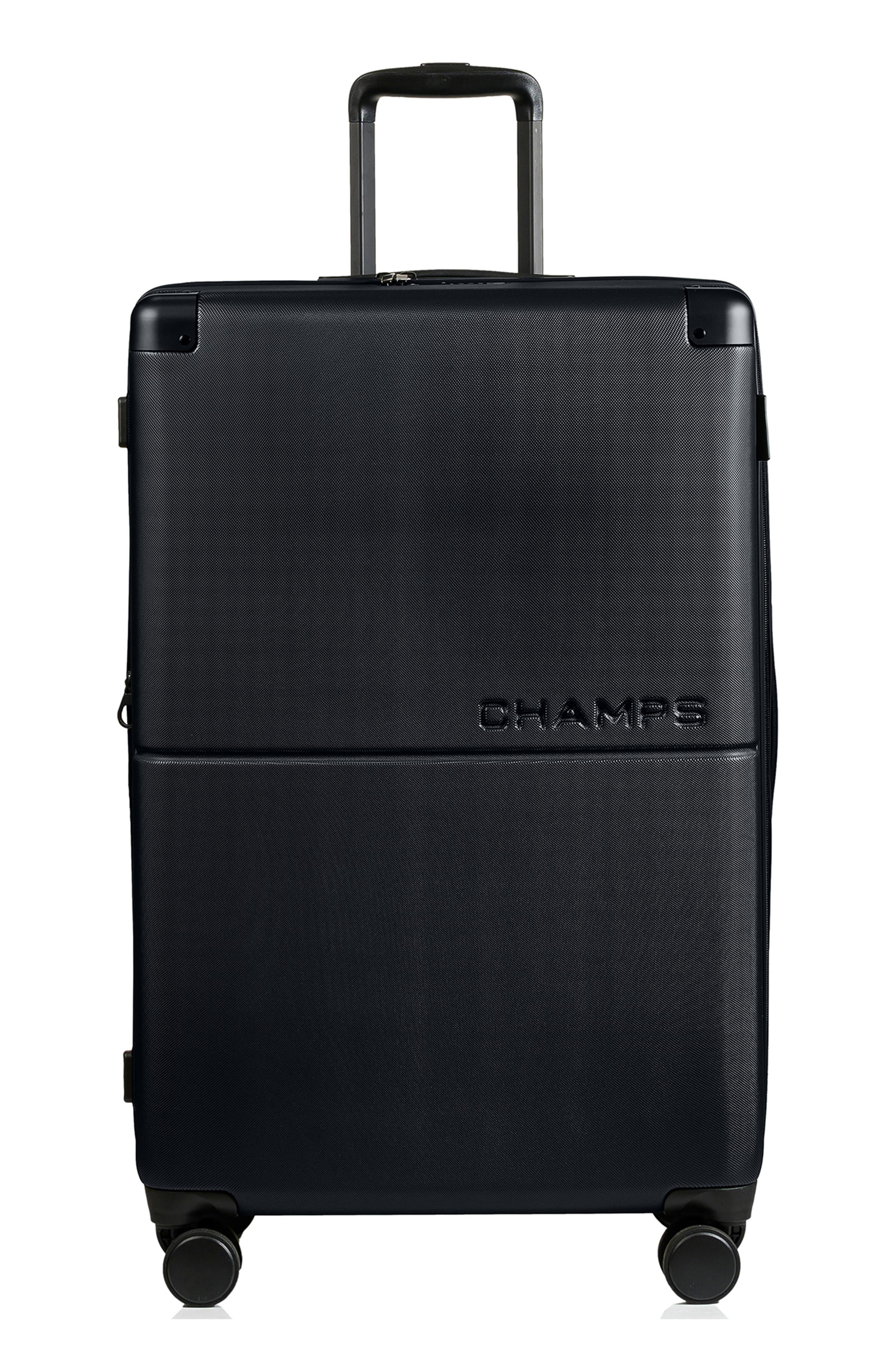 CHAMPS Earth 3-Piece Wheeled Luggage Set, Alternate, color, Black