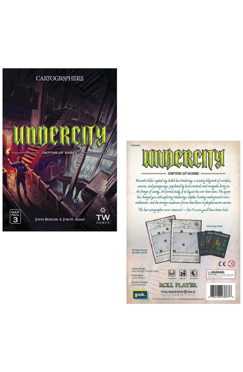 Thunderworks Games Cartographers, Map Pack 3, Undercity, Alternate, color, Multicolored
