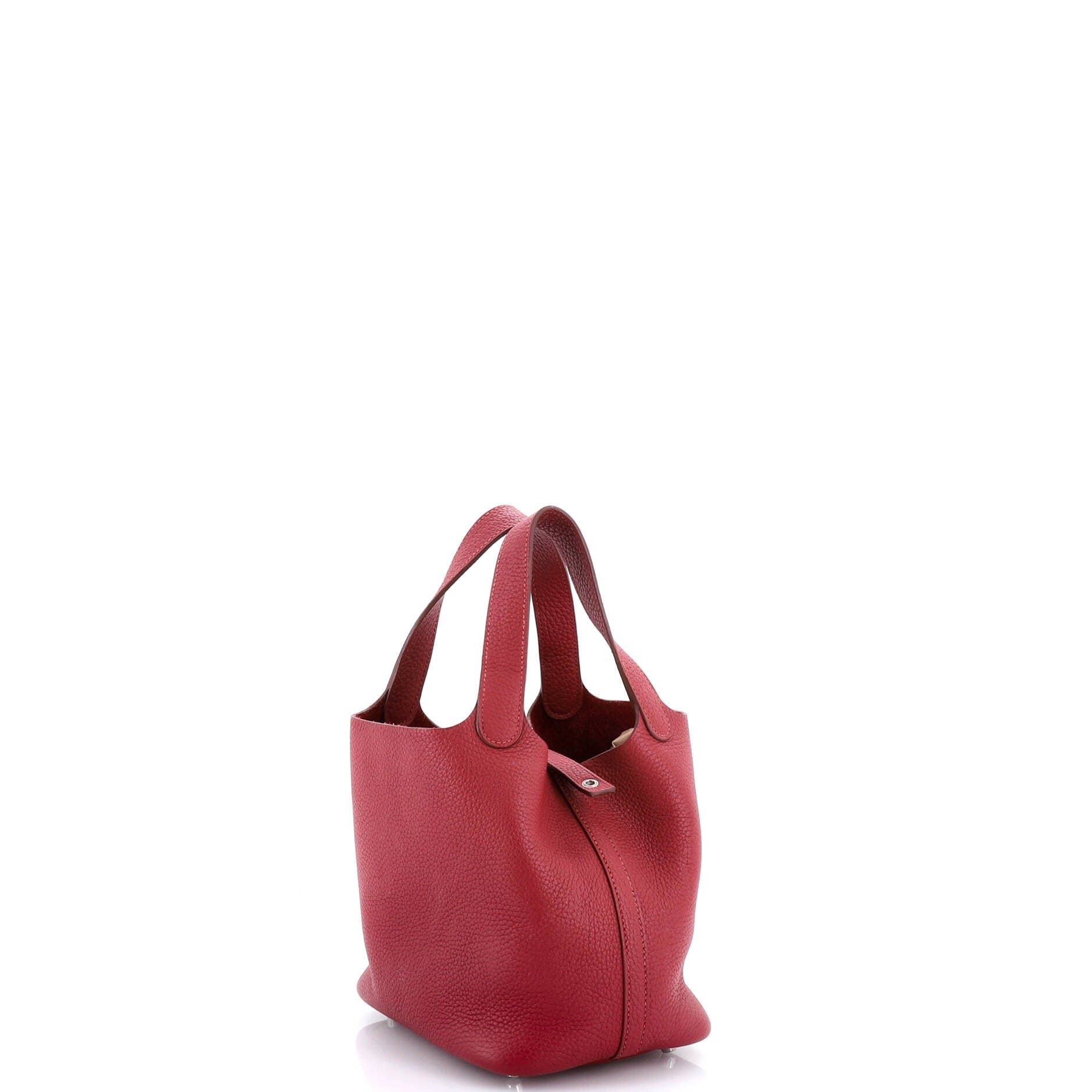 Pre-Owned Hermes Picotin Lock Bag Clemence PM, Alternate, color, Rubis