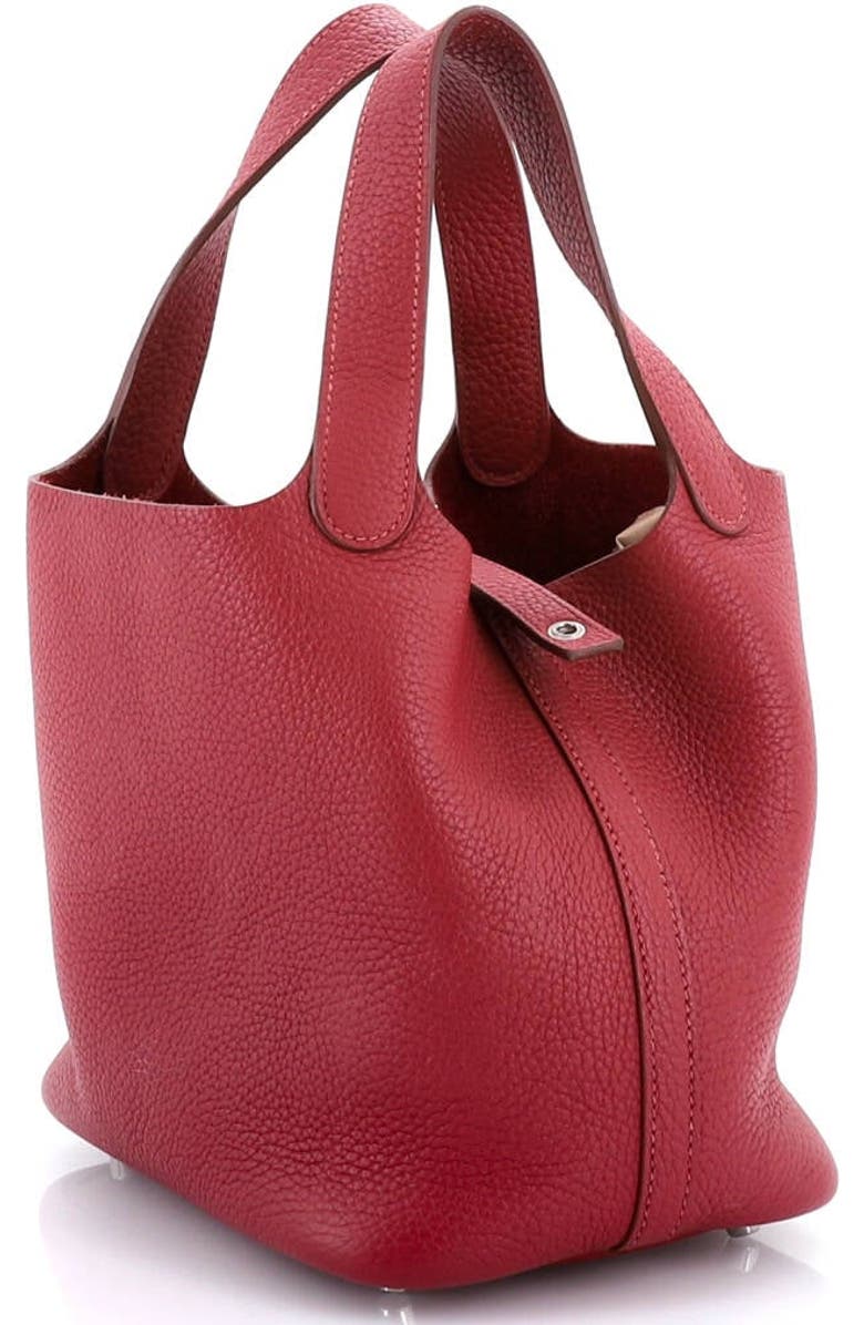 Pre-Owned Hermes Picotin Lock Bag Clemence PM, Alternate, color, Rubis