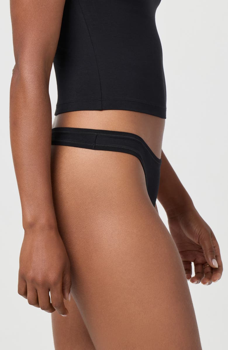 Florence by Mills Cotton Blend Thong, Alternate, color, Black