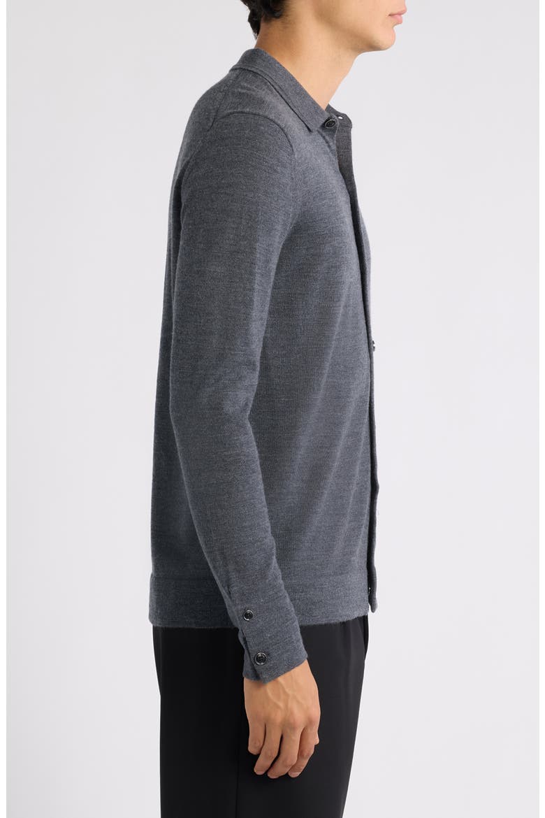 Forbes Button Front Wool Cardigan, Alternate, color, DERBY GREY MELA
