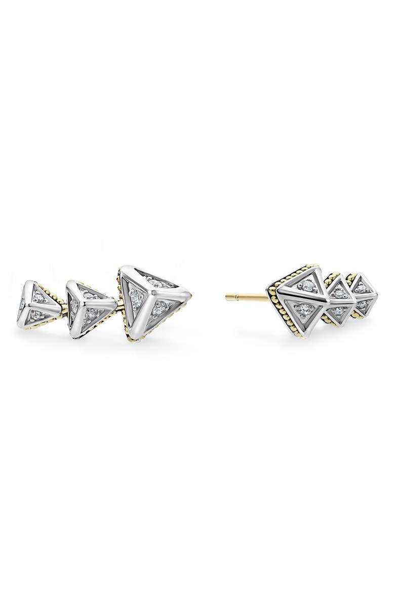 LAGOS Graduated Diamond Pyramid Ear Crawlers, Alternate, color, 