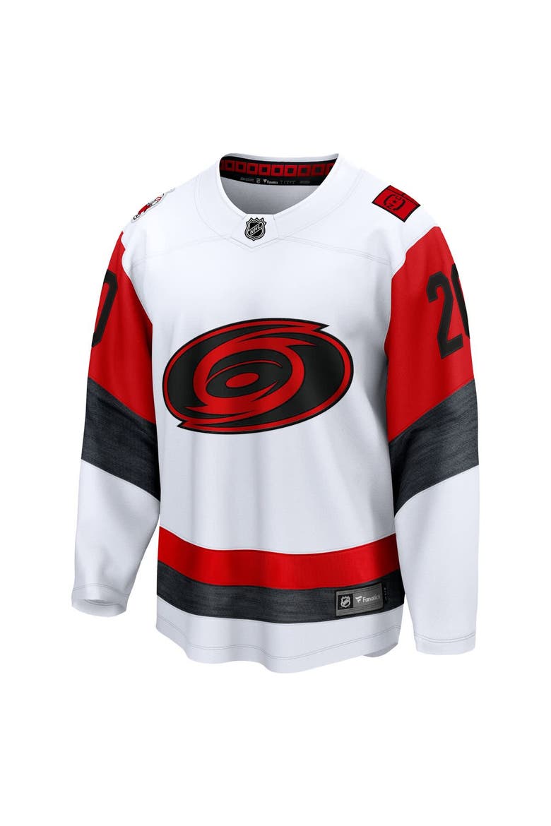 Men's Fanatics Sebastian Aho White Carolina Hurricanes Away Breakaway Jersey, Alternate, color, White