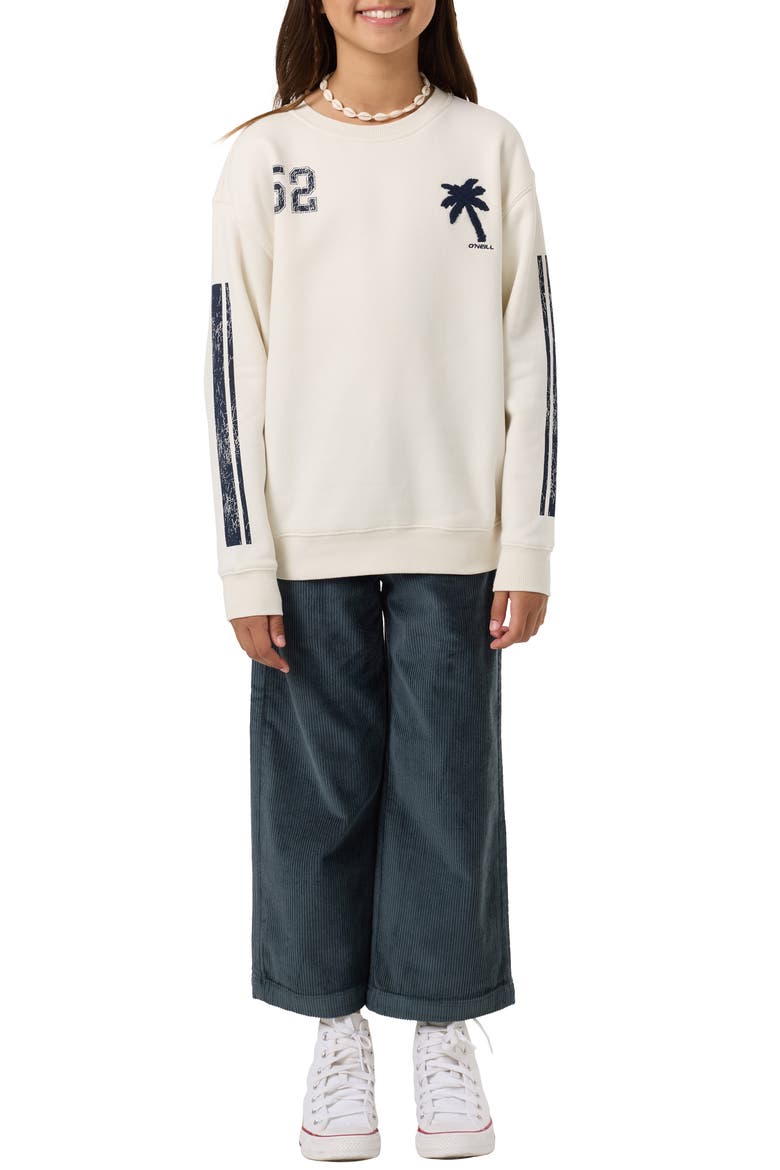 Kids' Team Oversized Crewneck Sweatshirt, Alternate, color, TOFU