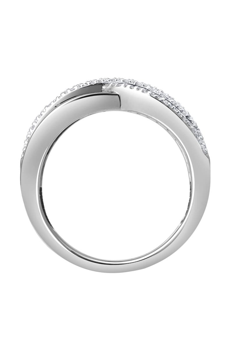 LuvMyJewelry Elaris Wave 0.25 Ct 10K Gold Diamond Ring, Alternate, color, 10K White Gold