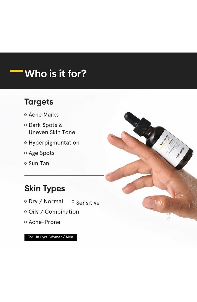 Minimalist Alpha Arbutin 02% Face Serum, Alternate, color,