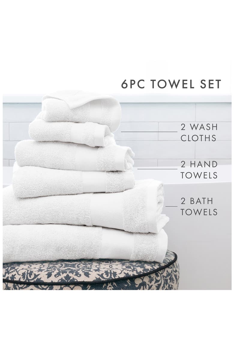 Ultrasoft Cotton Towel Set, Alternate, color, WHITE