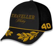 JR MOTORSPORTS OFFICIAL TEAM APPAREL Men's JR Motorsports Official Team Apparel Black/Gold Justin Allgaier Traveller Whiskey Trucker Adjustable Hat