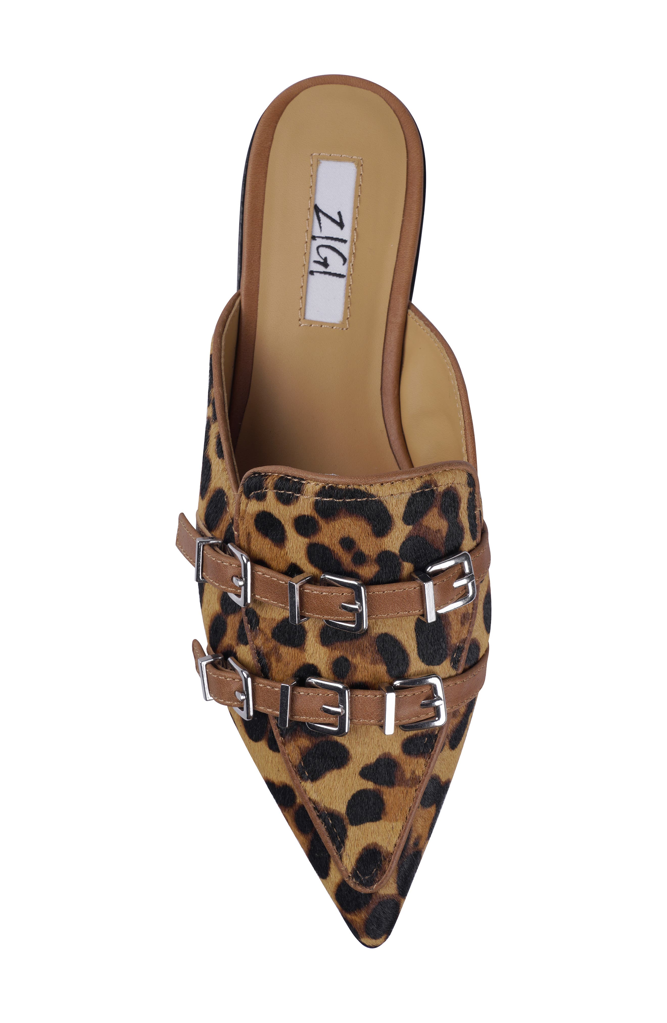 ZIGI Rous Genuine Calf Hair Mule, Alternate, color, Leopard Calf Hair