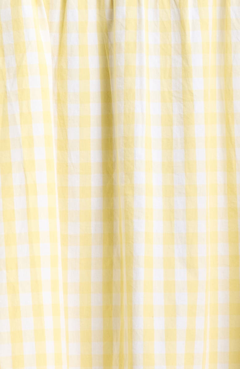 Nordstrom Cotton Gingham Chemise, Alternate, color, White- Yellow Flan Gingham