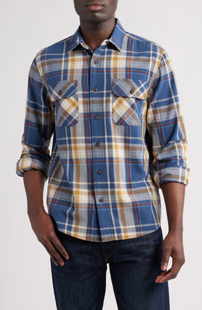 Pendleton Beach Shack Plaid Button-Up Shirt, Main, color, Navy Multi Plaid