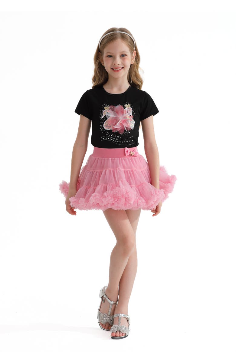 Mimi Tutu Swan T-Shirt, Alternate, color, Black