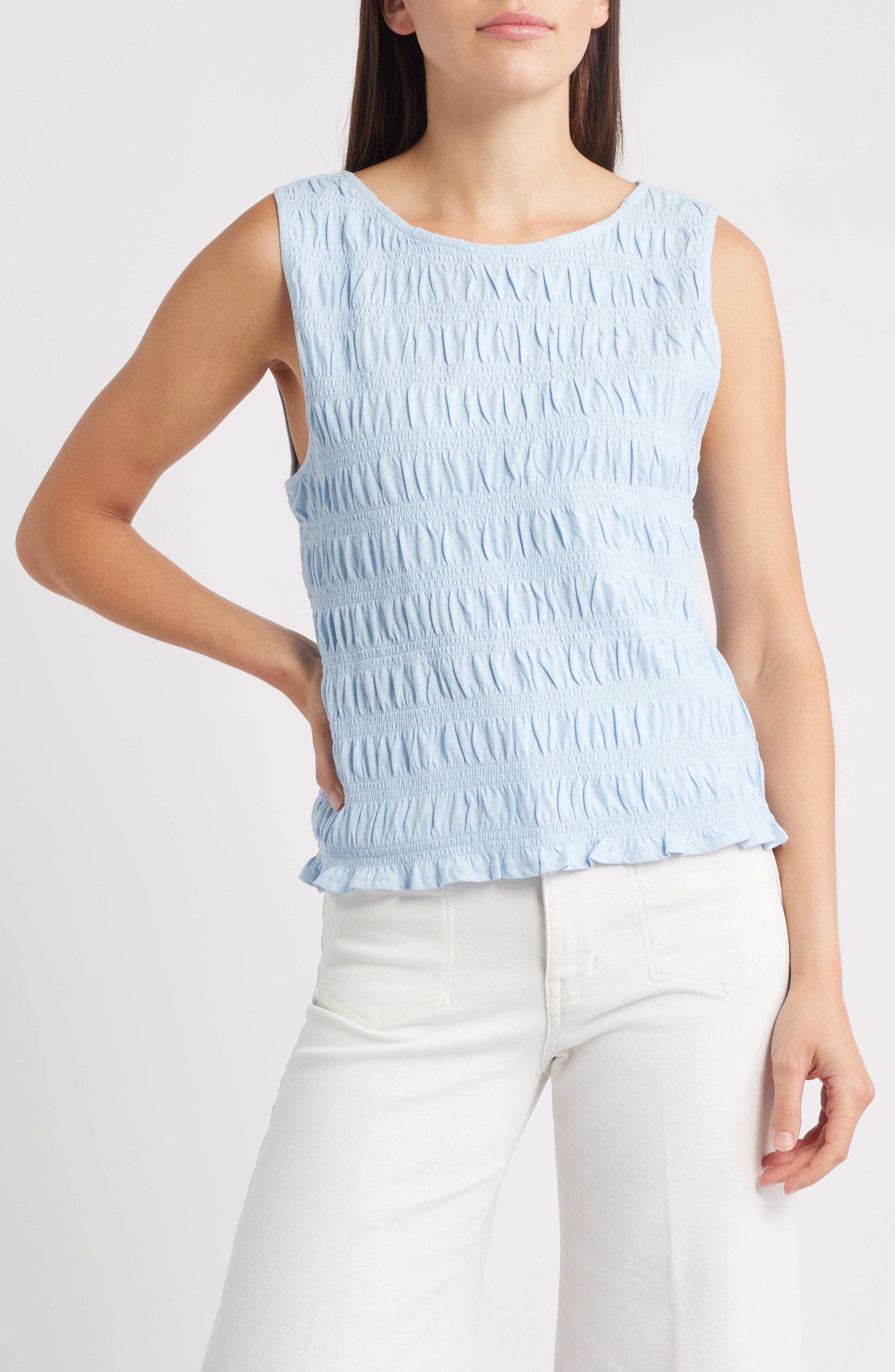 Madewell Smocked Tank Top