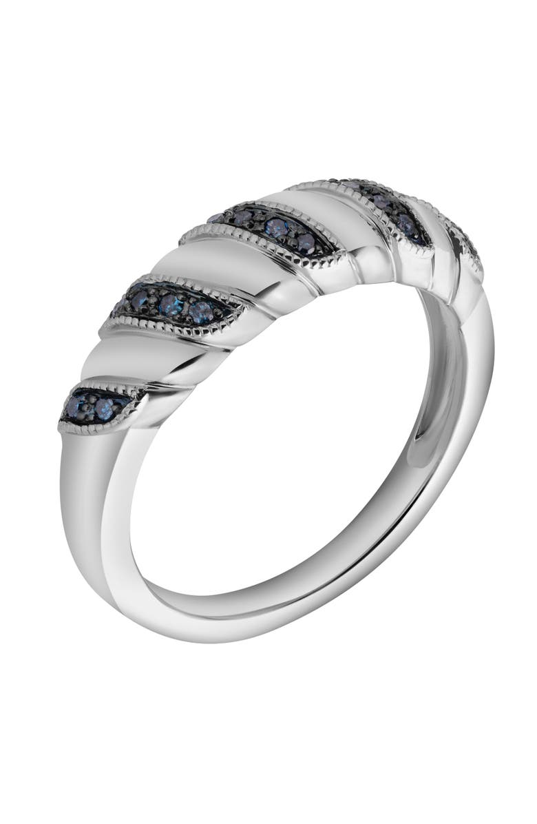 LuvMyJewelry Delphine Sterling Silver 0.10 Ct Diamond Croissant Ring, Alternate, color, 925 Sterling Silver