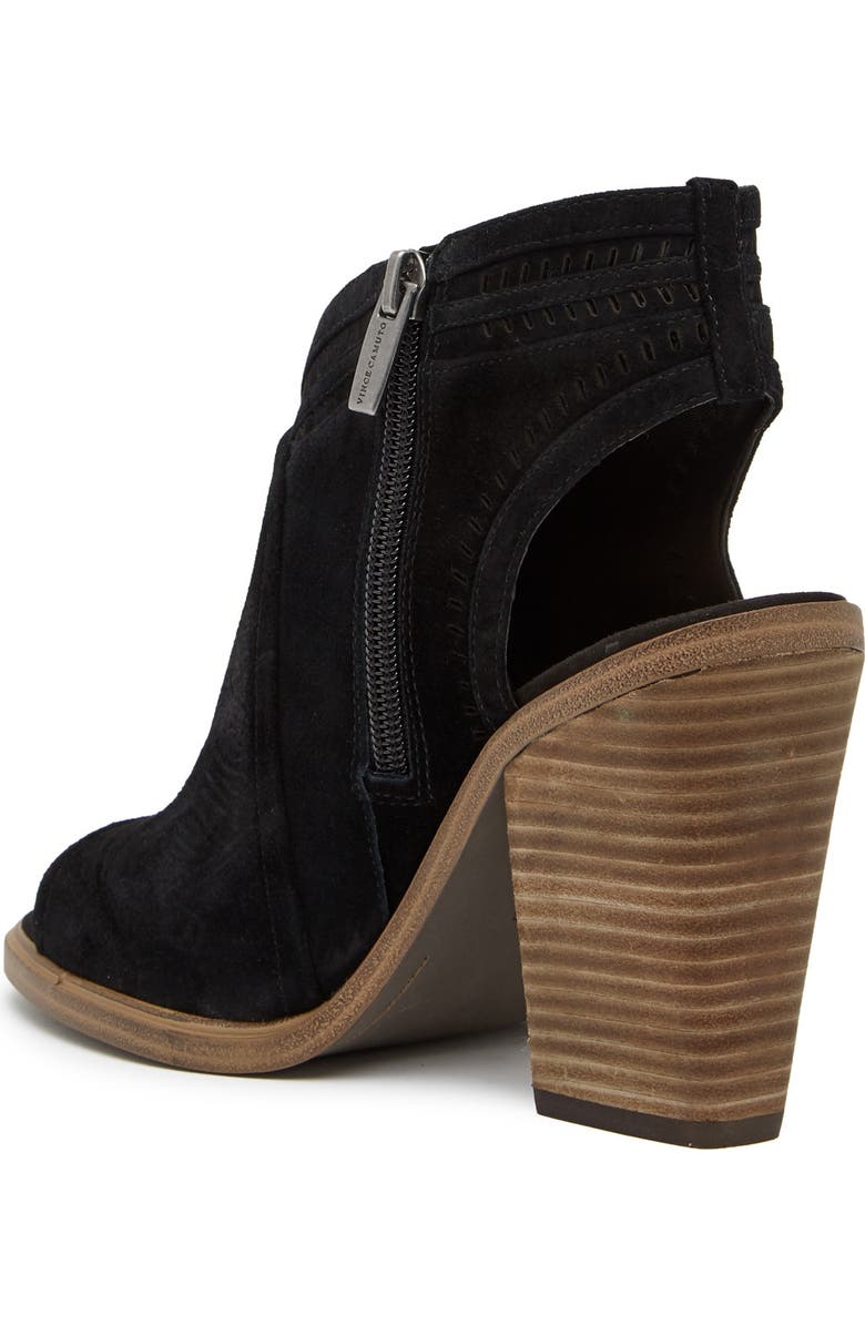 Vince Camuto Koral Heeled Peep Toe Suede Bootie, Alternate, color,