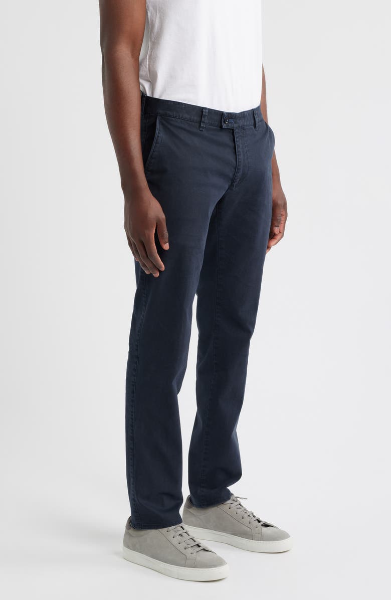 Brax Fabio Flat Front Cotton Blend Pants, Alternate, color, Navy