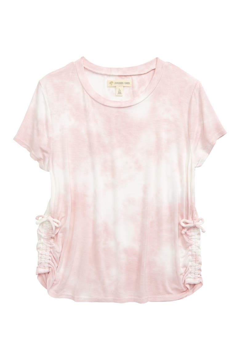 Kids' Side Cinch Shirt, Main, color, PINK SILVER TIE DYE