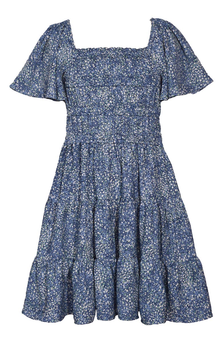 Bonnie Jean Kids' Tiered Tie Back Dress, Main, color, 