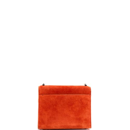 Pre-owned Hermes Hermes Verrou Chaine Bag Doblis Suede Mini In Brown