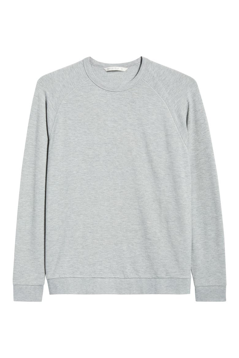Fleece Crewneck Sweatshirt, Alternate, color, HEATHER GREY