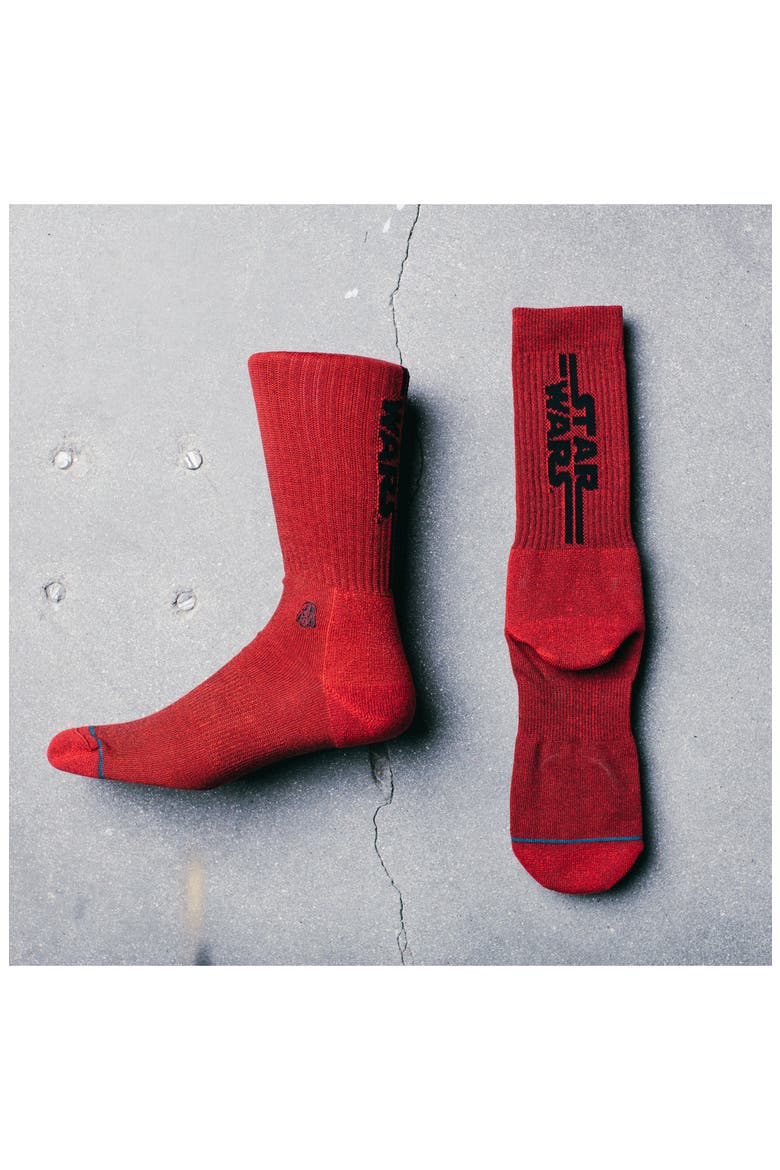 Star Wars Solid Vader Socks, Alternate, color, RED