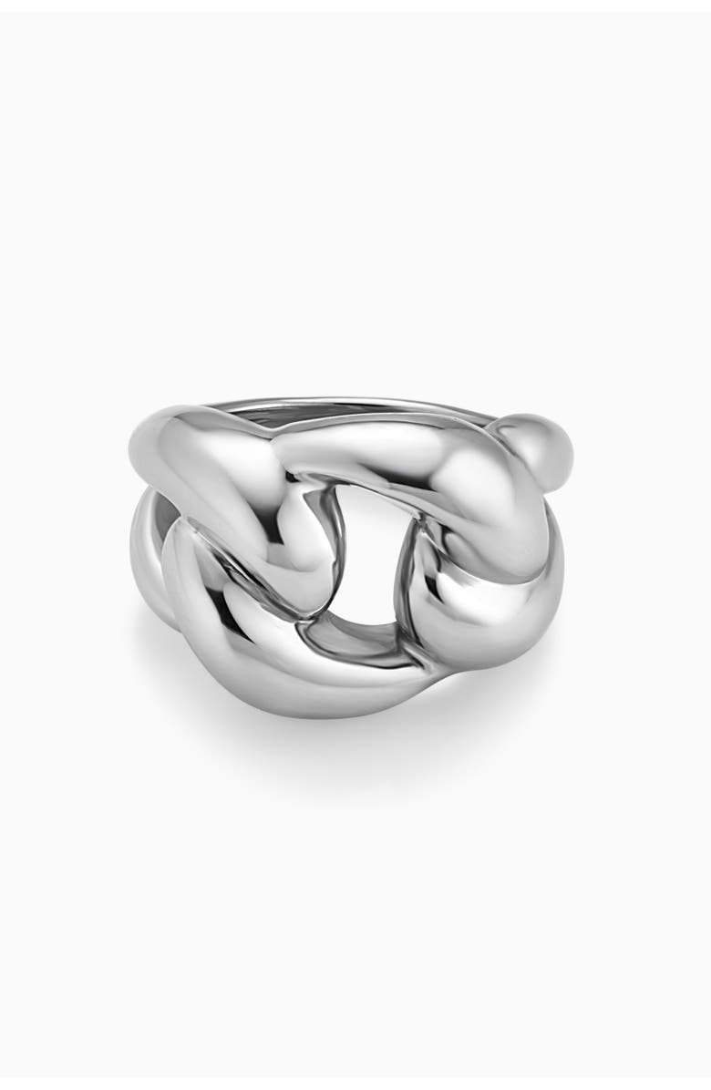 Oradina Sterling Silver Curb Appeal Ring, Alternate, color, Silver