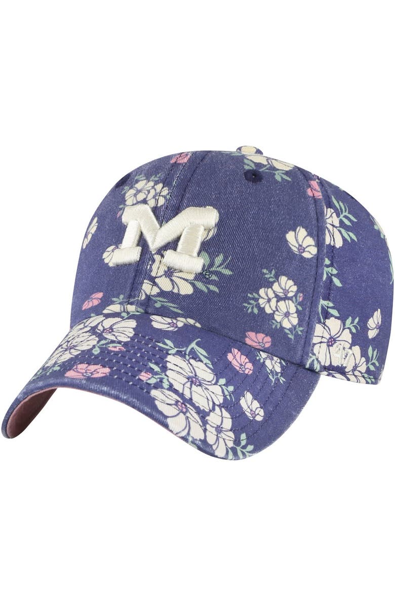 '47 Women's '47 Navy Michigan Wolverines Primrose Clean Up Adjustable Hat, Main, color, Navy