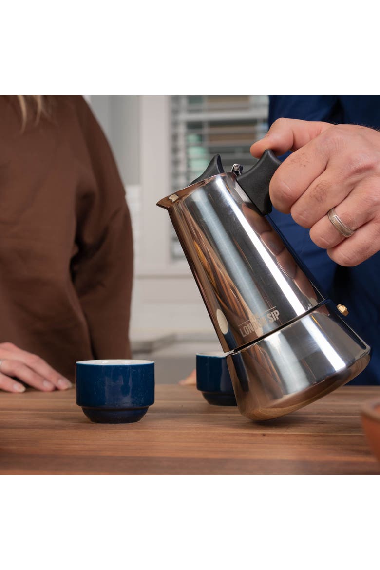 Stainless Steel Espresso Maker, Alternate, color, Silver
