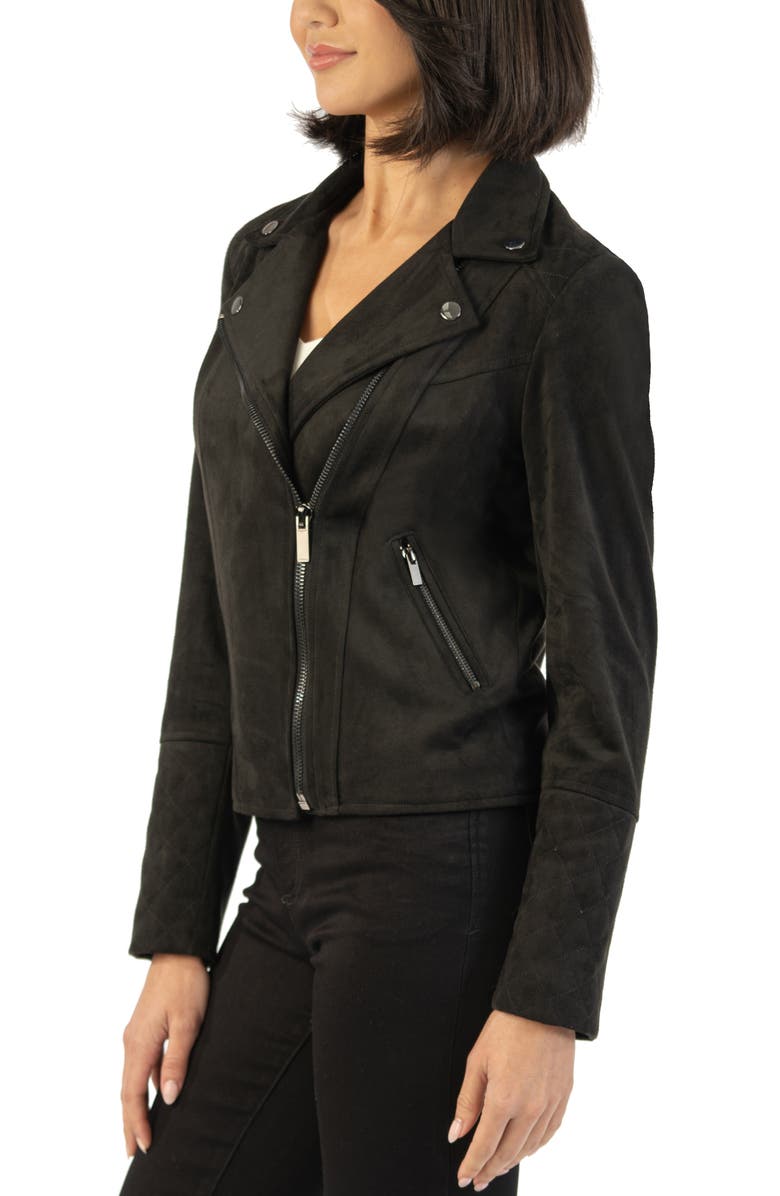 KUT from the Kloth Marlowe Faux Suede Moto Jacket, Alternate, color,