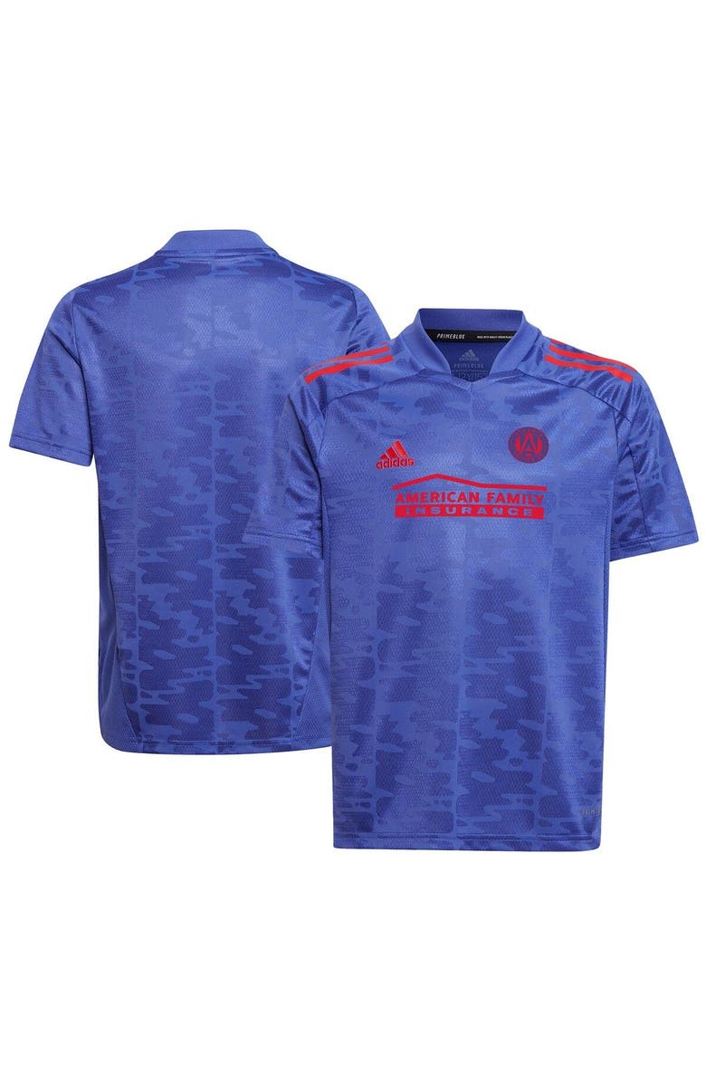 adidas Youth adidas Blue Atlanta United FC 2022 Primeblue Replica Jersey, Alternate, color, 