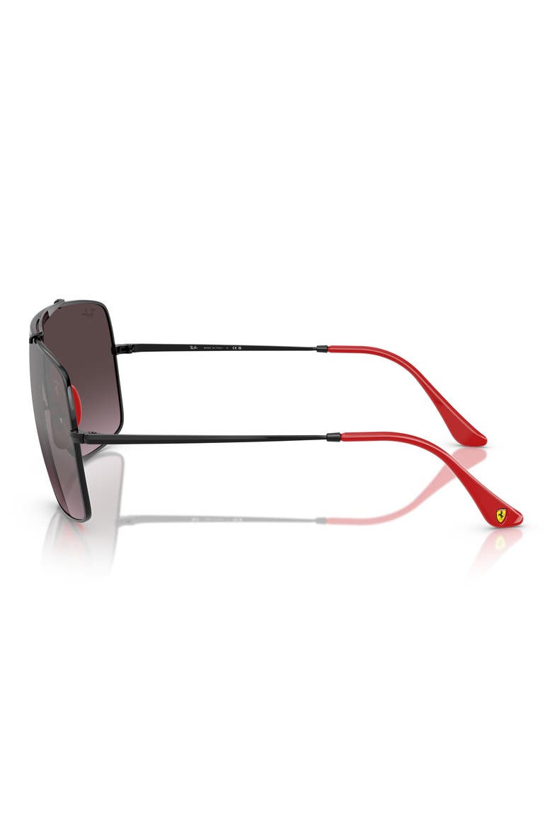 x Scuderia Ferrari 135mm Shield Sunglasses, Alternate, color, BLACK