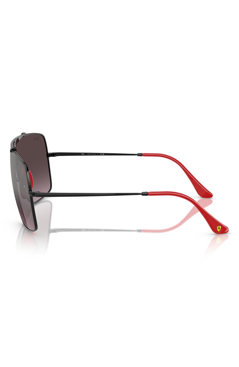 Ray-Ban x Scuderia Ferrari 135mm Shield Sunglasses, Alternate, color, Black