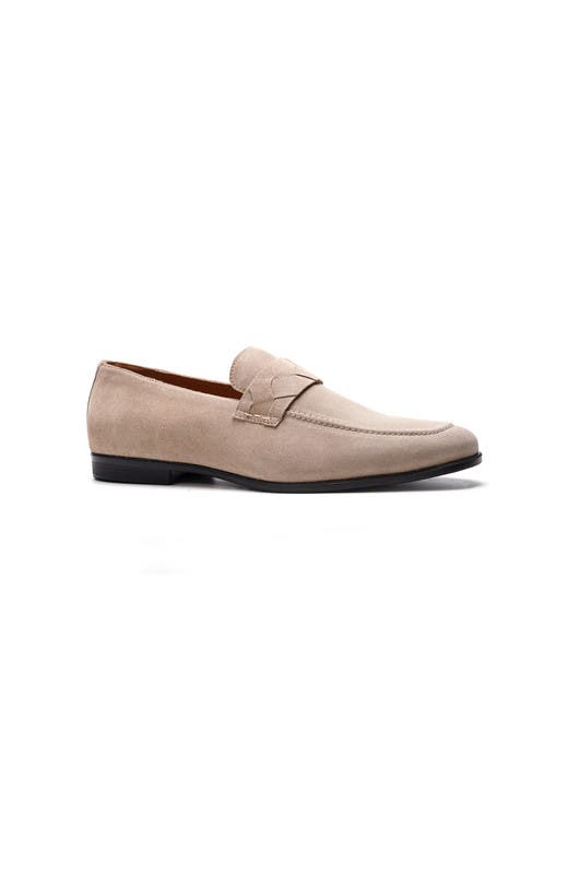CARLOS SANTANA Groove Loafer in Beige Suede 