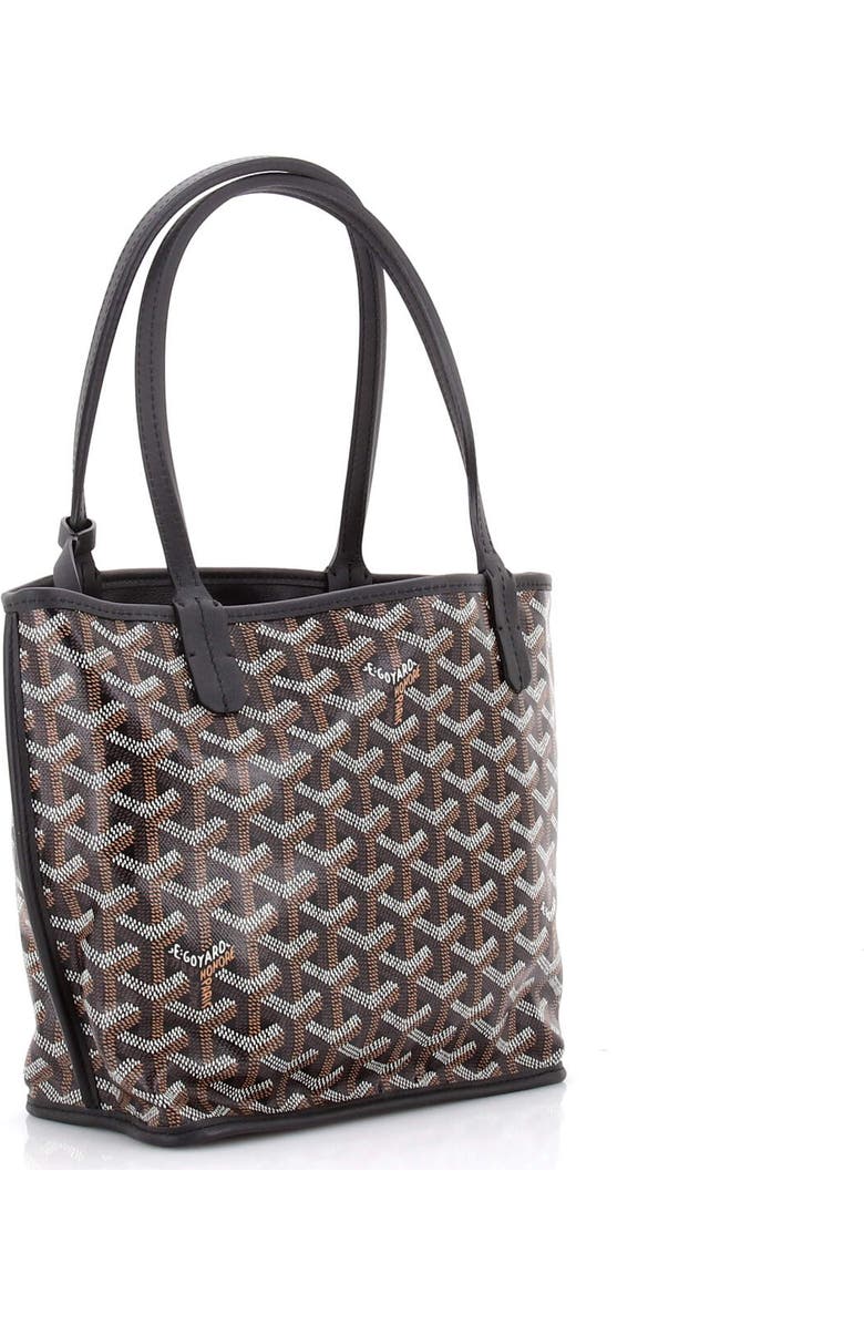 Pre-Owned Goyard Anjou Reversible Tote Coated Canvas Mini, Alternate, color, Black