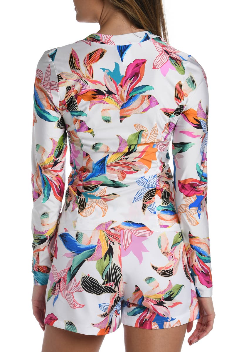 La Blanca Paradise Long Sleeve Half Zip Rashguard, Alternate, color, 