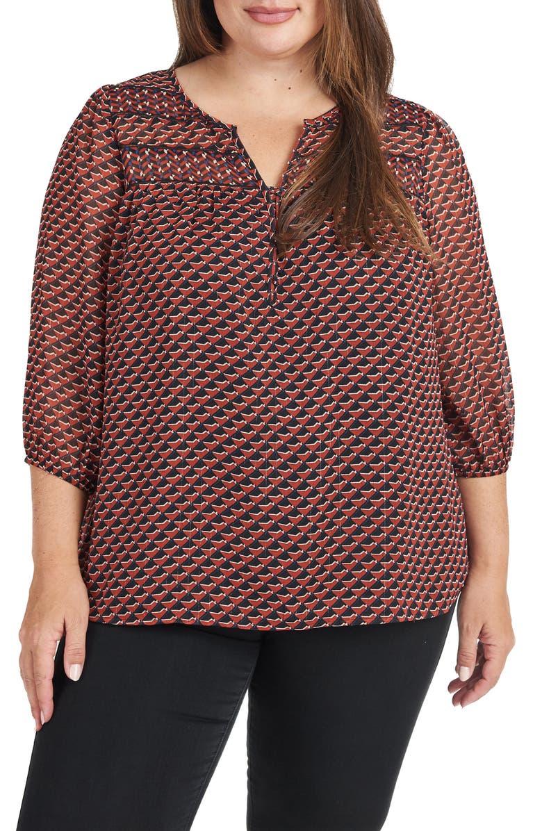 Daniel Rainn Print Blouse, Main, color, 