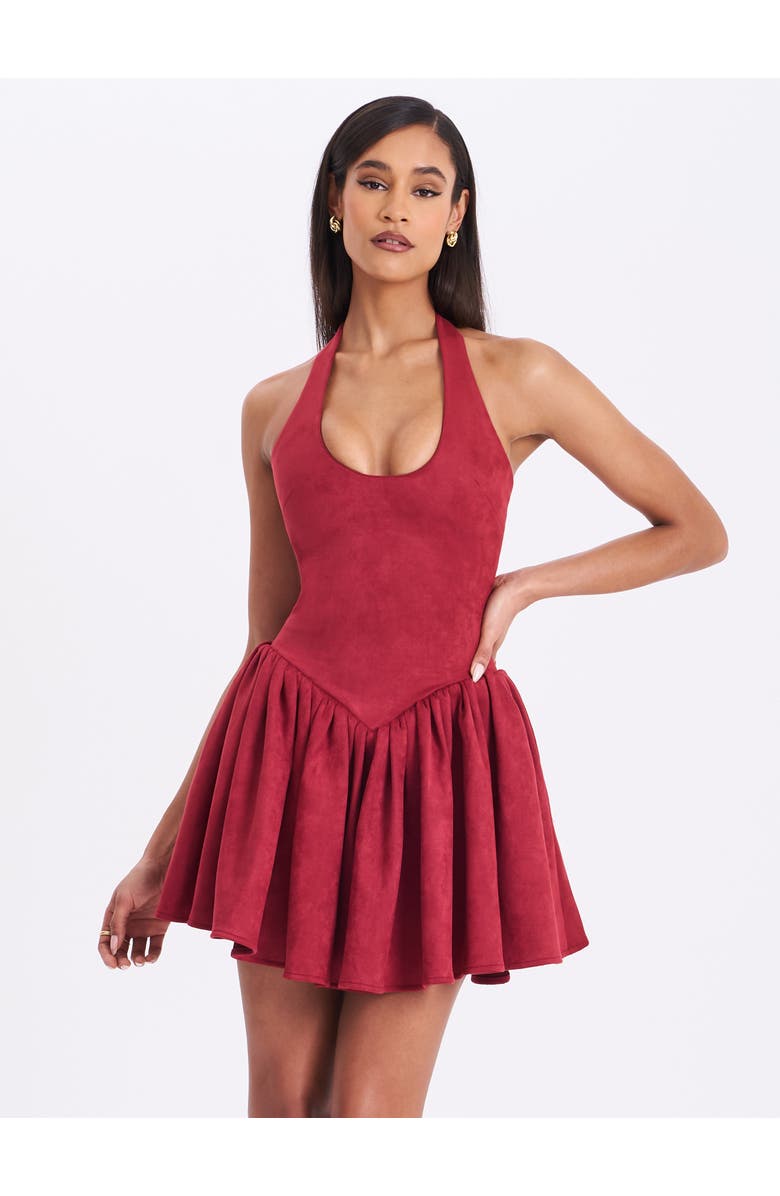 Miss Circle Waylynn Backless Burnout Velvet Maxi Dress, Alternate, color, Nude Black Animal Print