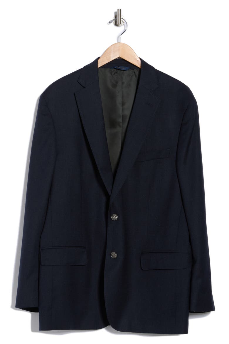 Stretch Wool Blazer, Alternate, color, NAVY