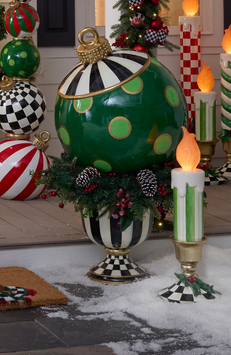 MACKENZIE CHILDS Holiday Berry Urn Wreath, Alternate, color, Green