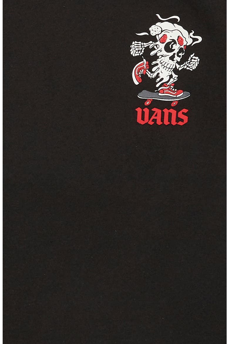 Kids' Pizza Skull Graphic T-Shirt, Alternate, color, BLACK
