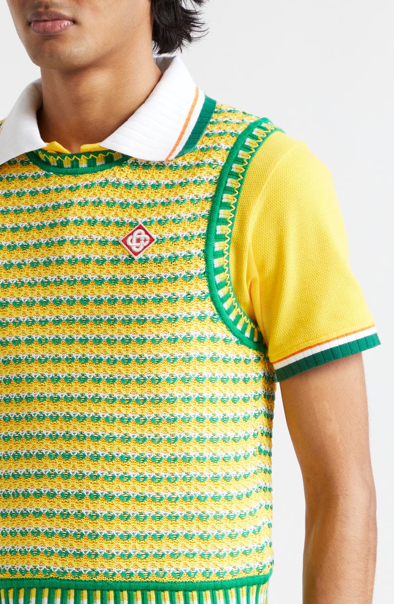 Casablanca Zigzag Sweater Vest, Alternate, color, 